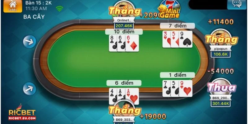 Bài 3 cây RICBET có quy tắc chơi đơn giản.